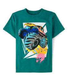 Childrens Place Green Cobalt Turtleshell Tee